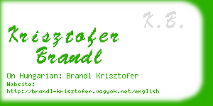 krisztofer brandl business card